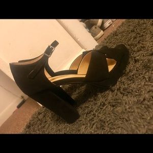 Black block heels